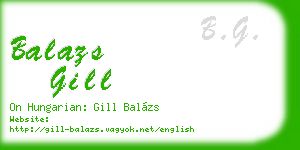 balazs gill business card